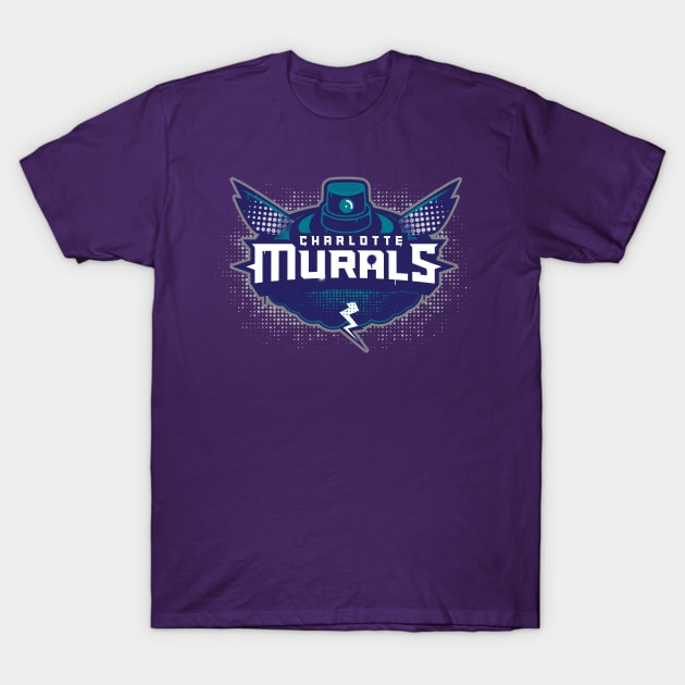 Charlotte Murals T-Shirt by Mikewirthart